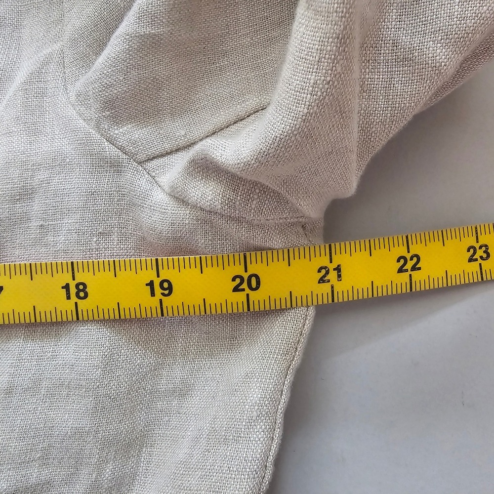 Grae Cove M Linen Blend Blazer Jacket Relaxed Fit Minimalist Neutral Coastal - Picture 6 of 10